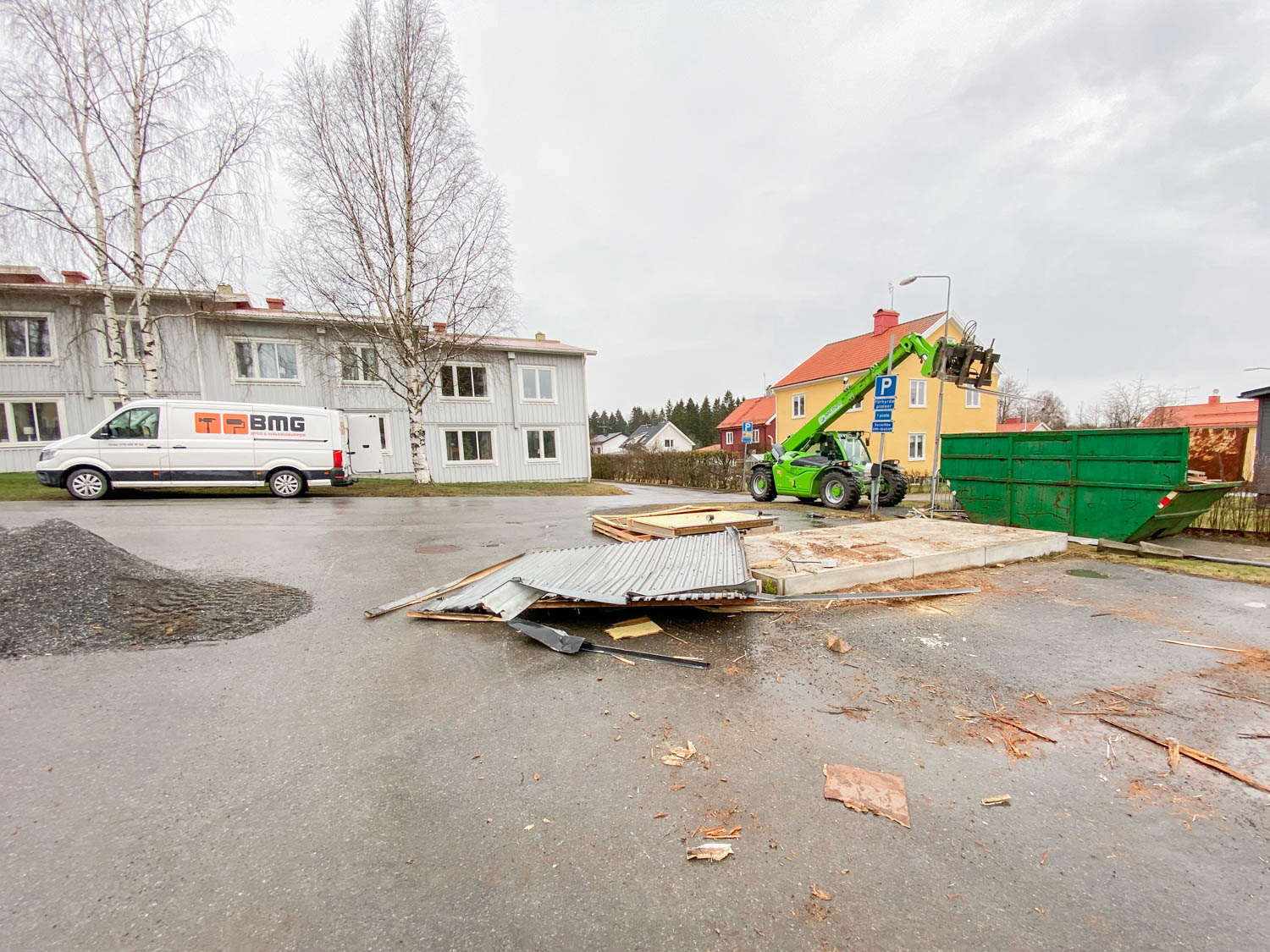 Bygge av nytt soprum på Teg åt Rikshem